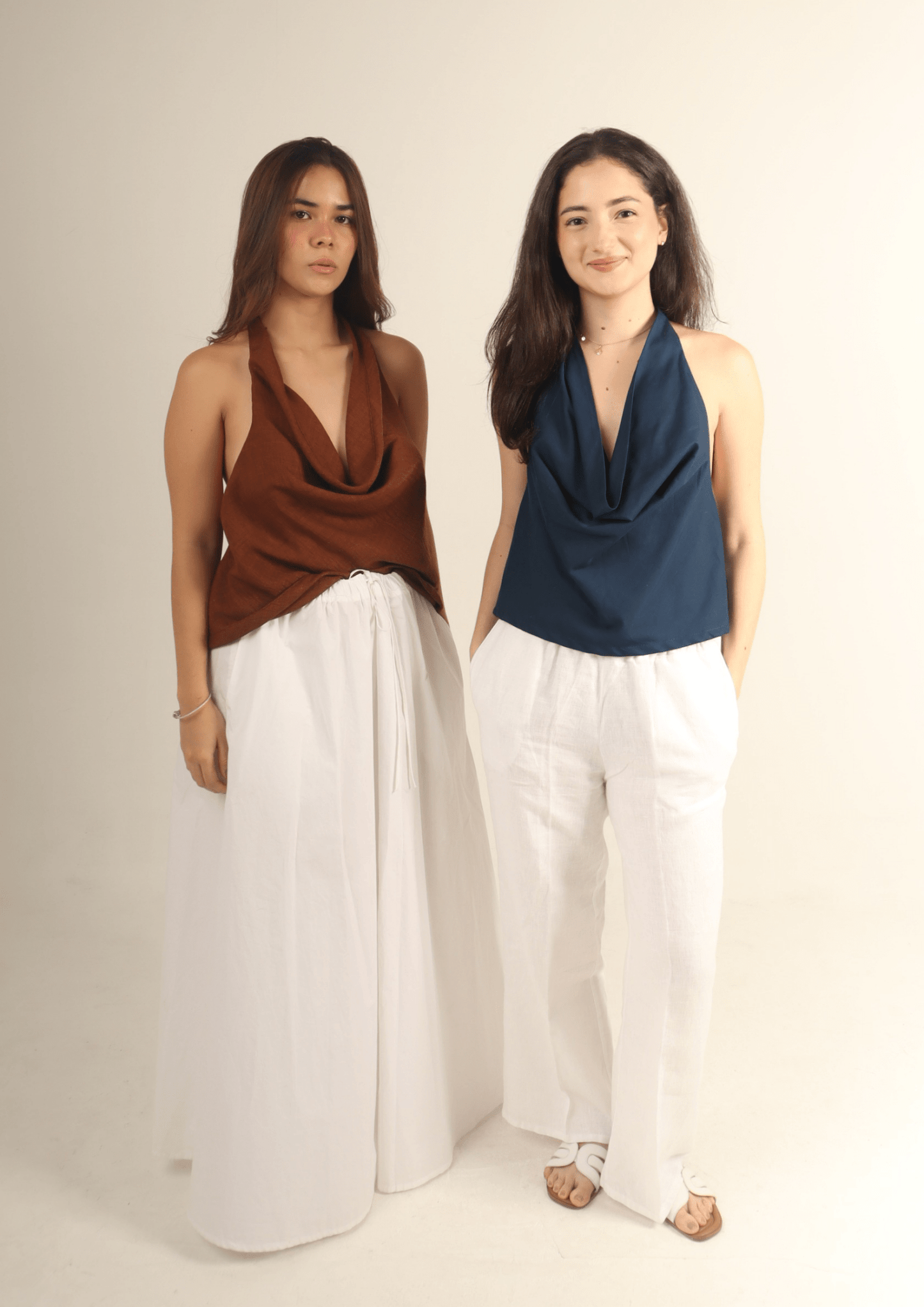 Cowl Neck Backless Top PDF Sewing Pattern — Alba — Elegant Draped Style — Friedlies