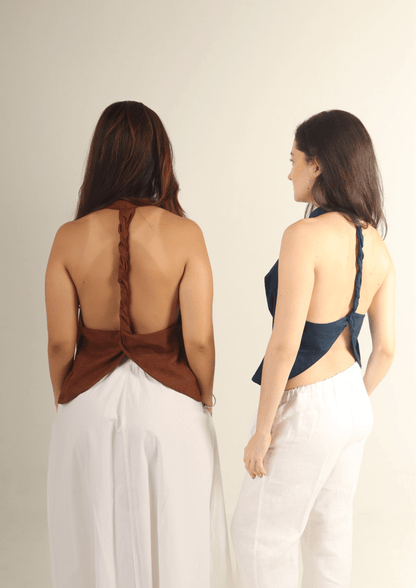 Cowl Neck Backless Top PDF Sewing Pattern — Alba — Elegant Draped Style — Friedlies