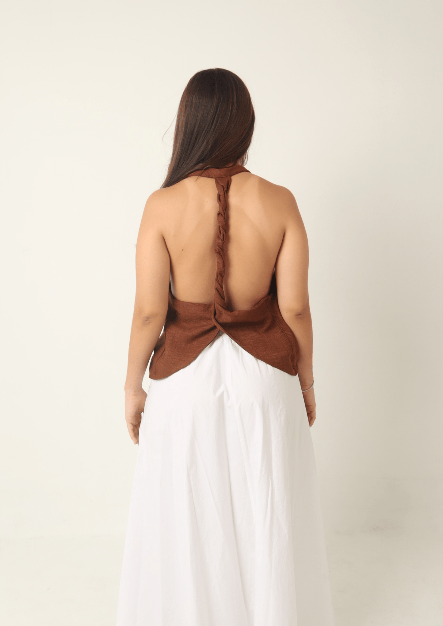 Cowl Neck Backless Top PDF Sewing Pattern — Alba — Elegant Draped Style — Friedlies