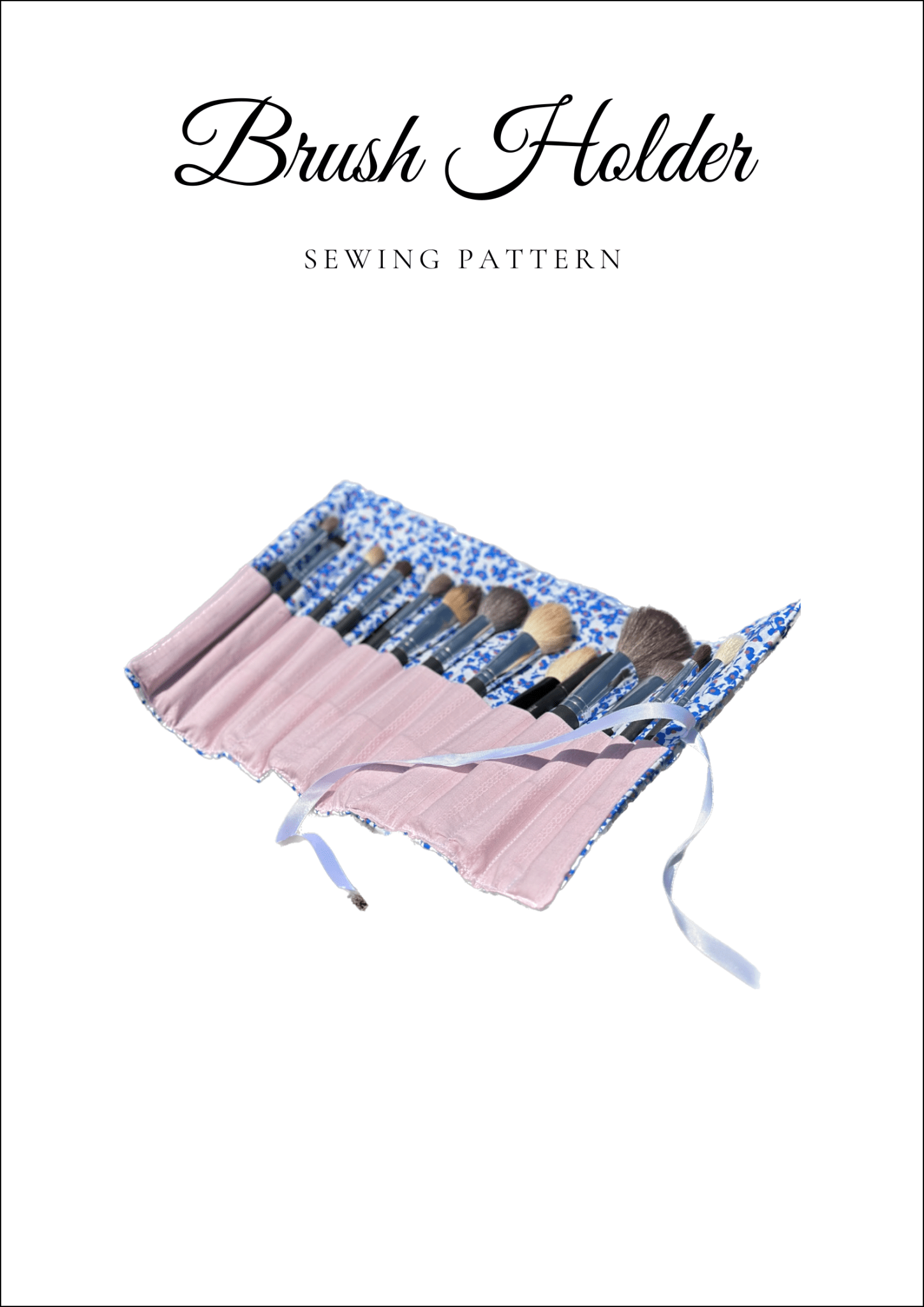 Fabric Brush Roll PDF Sewing Pattern — DIY Makeup Organiser — Friedlies