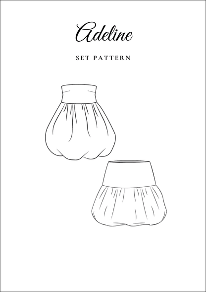 Bubble Hem Dress, Top & Skirt PDF Sewing Pattern — Adeline — Friedlies
