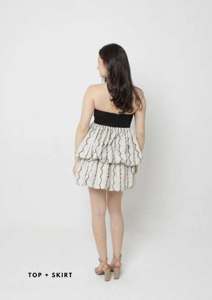Bubble Hem Dress, Top & Skirt PDF Sewing Pattern — Adeline — Friedlies