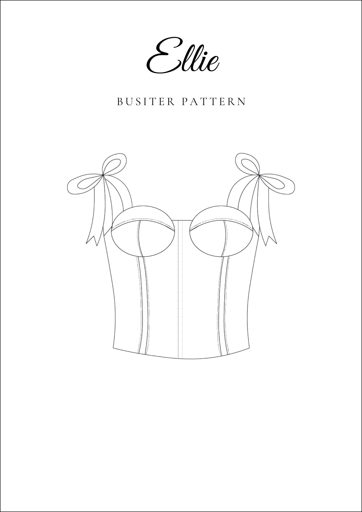 Structured Bustier PDF Sewing Pattern — Ellie — Corset-Style Top — Friedlies