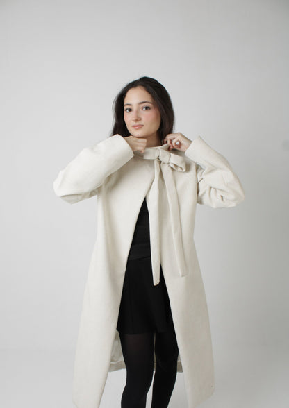 Long-Sleeve Coat with Bow PDF Sewing Pattern — Giselle — Classic Style — Friedlies