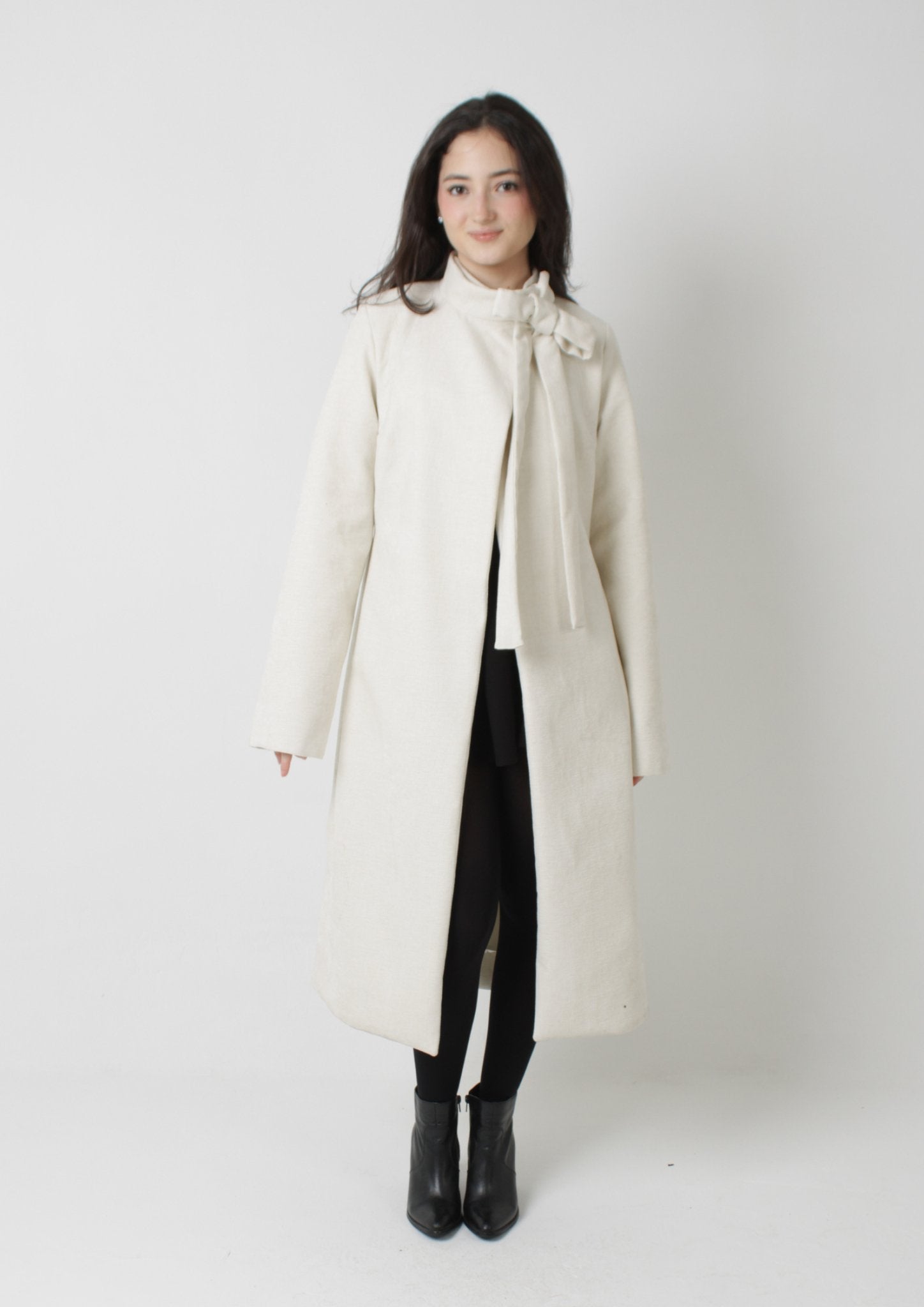 Long-Sleeve Coat with Bow PDF Sewing Pattern — Giselle — Classic Style — Friedlies