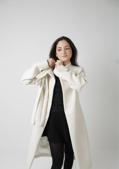 Long-Sleeve Coat with Bow PDF Sewing Pattern — Giselle — Classic Style — Friedlies