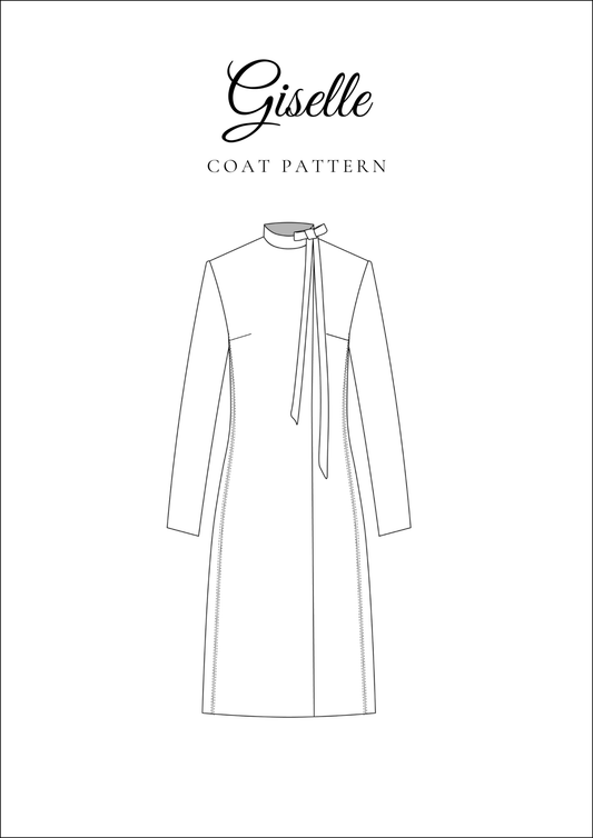 Long-Sleeve Coat with Bow PDF Sewing Pattern — Giselle — Classic Style — Friedlies