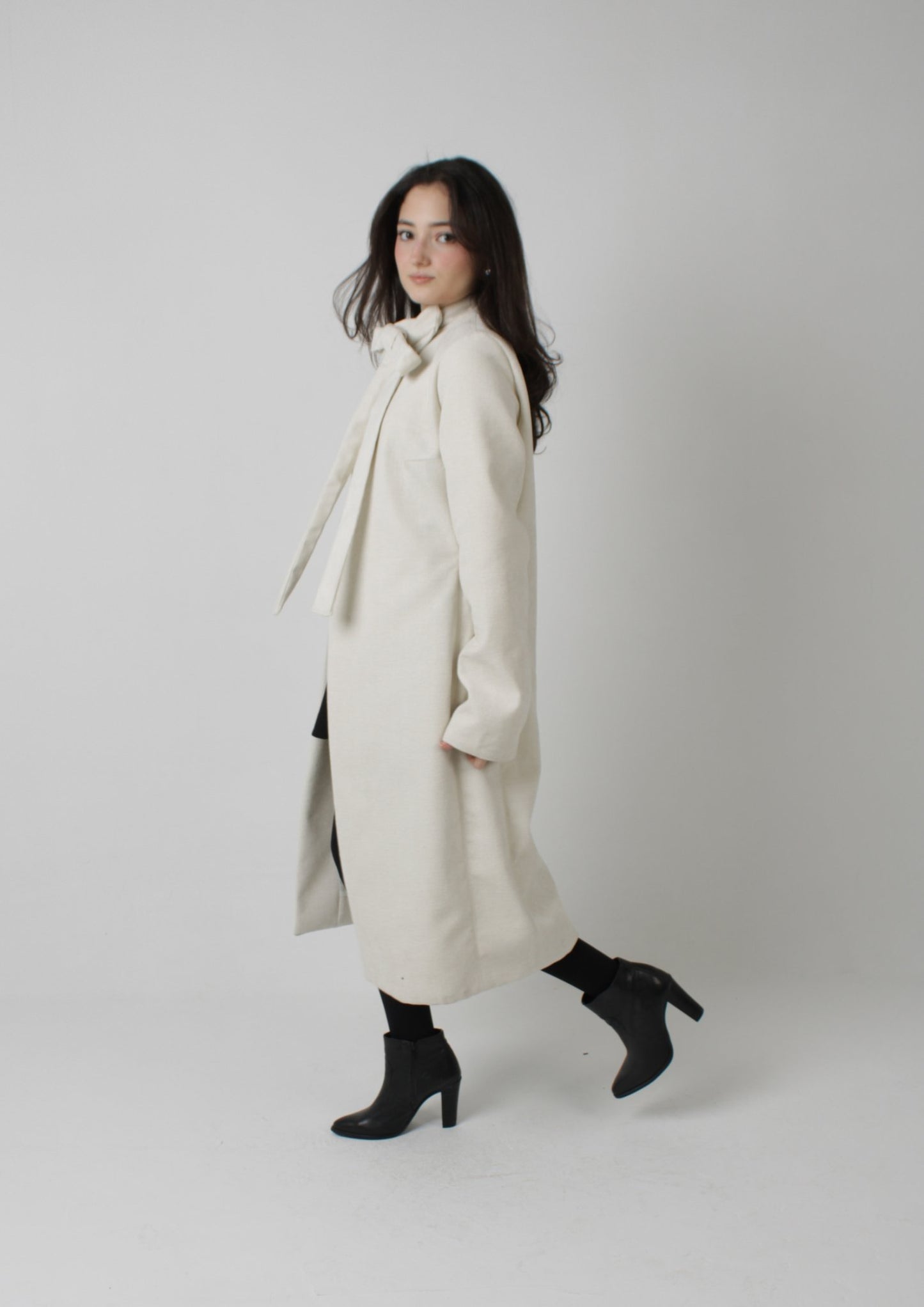 Long-Sleeve Coat with Bow PDF Sewing Pattern — Giselle — Classic Style — Friedlies