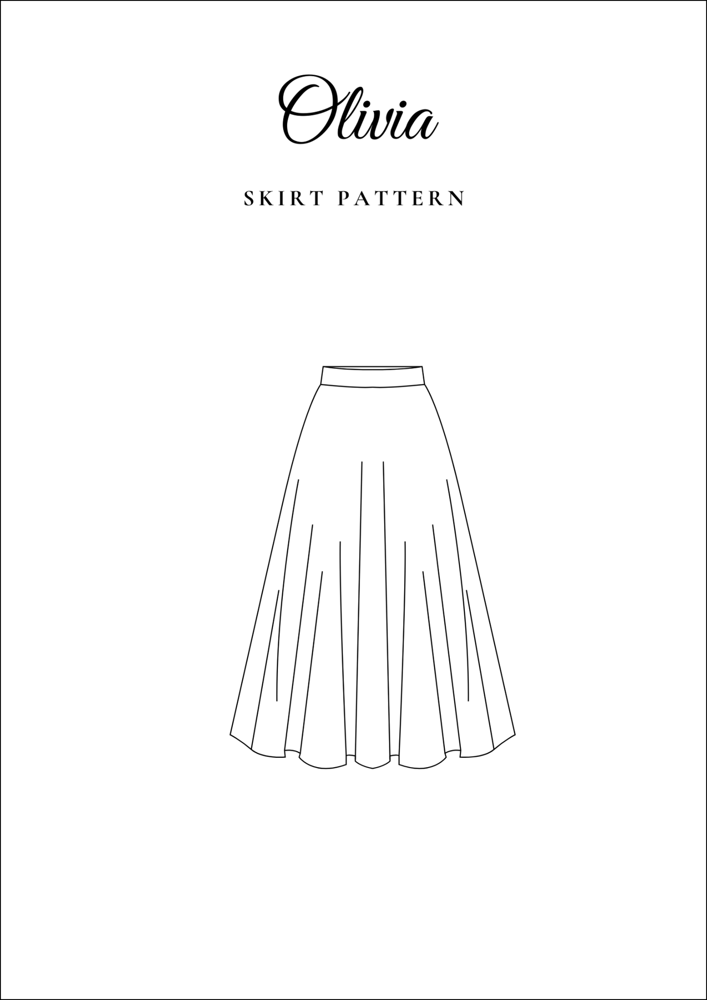 Circle Skirt PDF Sewing Pattern — Olivia — Vintage Full Skirt Style — Friedlies