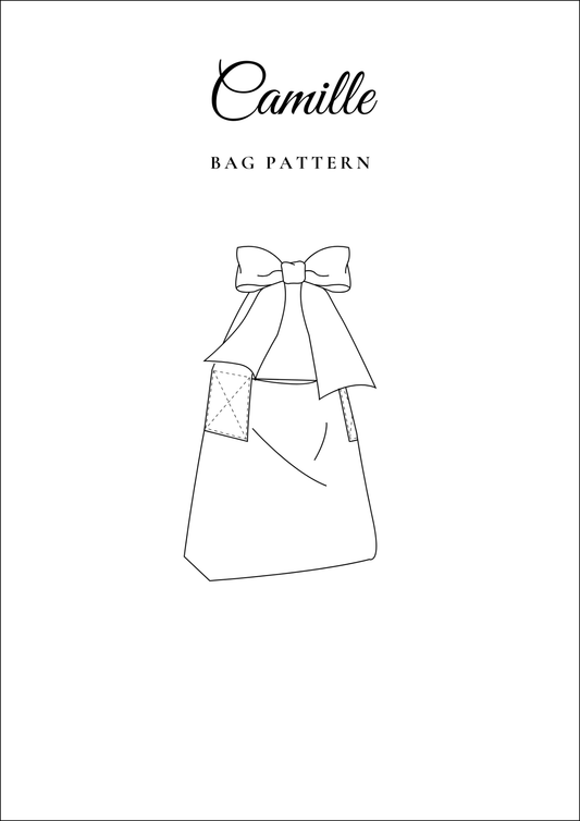 Bow Tote Bag PDF Sewing Pattern — Camille — Cute Fabric Bag — Friedlies