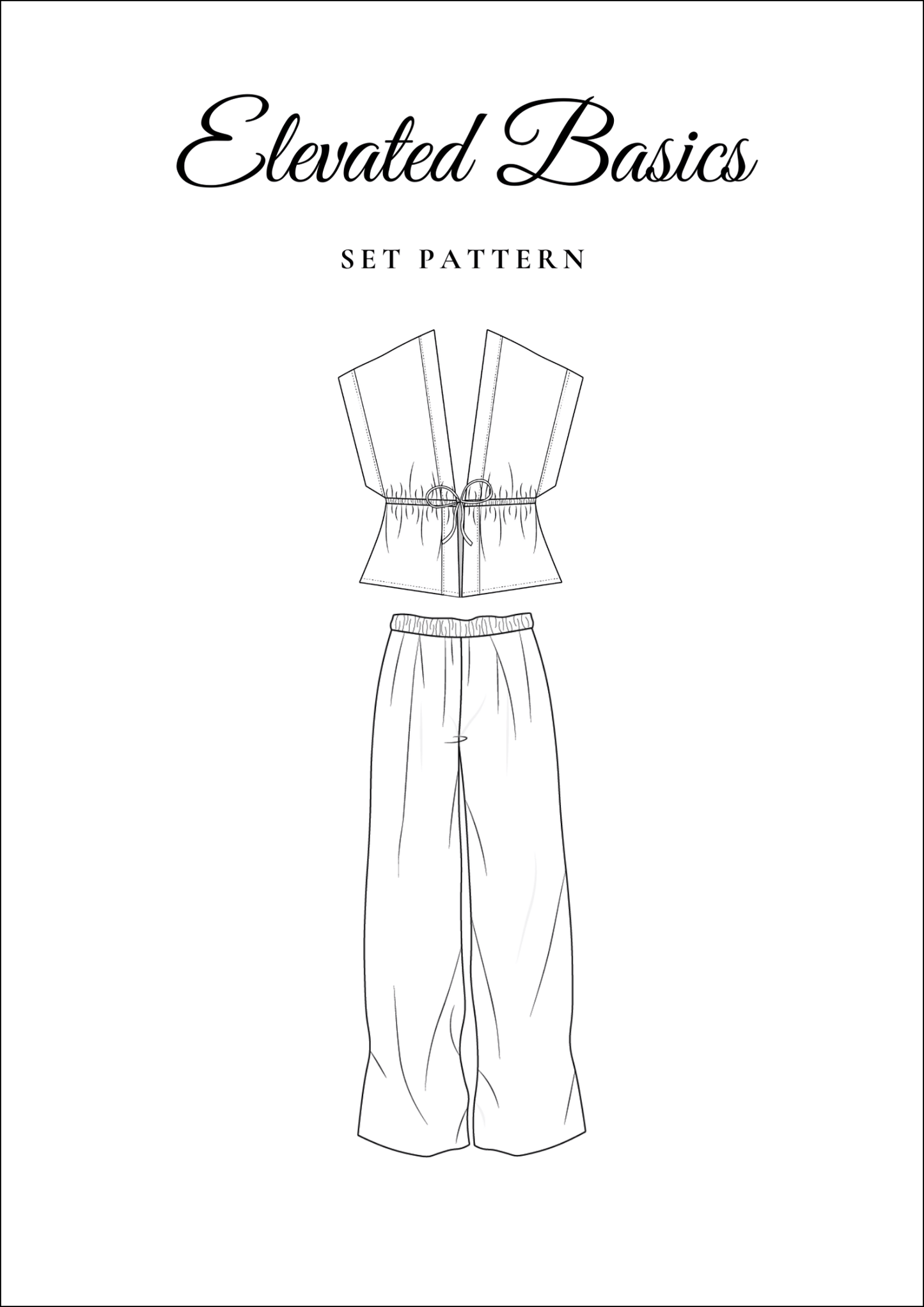 Linen Co-ord PDF Bundle — Millie & Eloise — Pants & Top Sewing Patterns — Friedlies