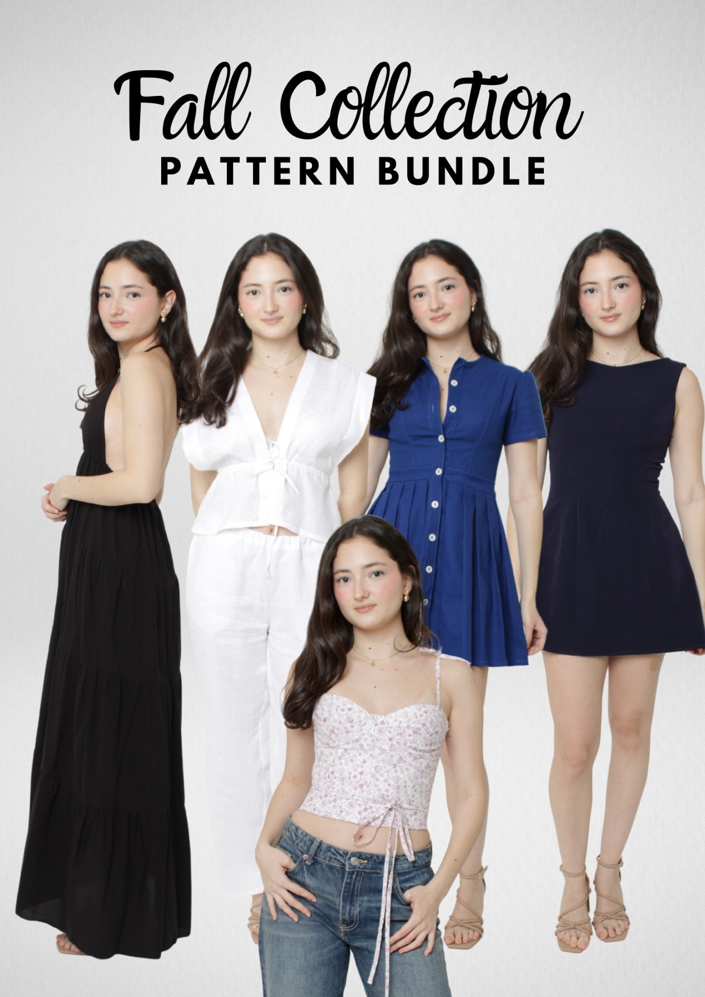 Fall Collection 5-Pattern PDF Bundle — Soirée — Autumn Capsule Wardrobe — Friedlies