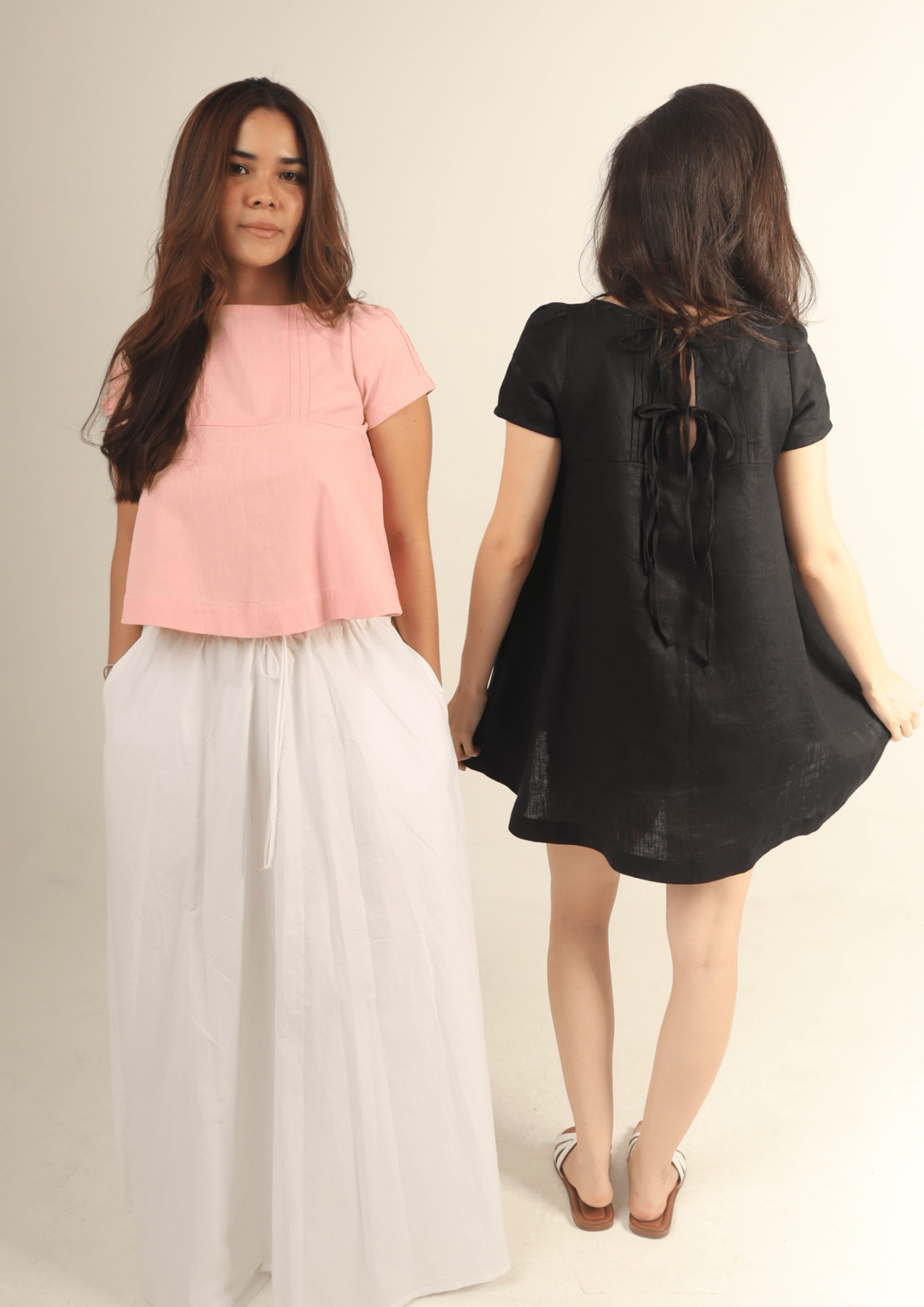 Reversible Top & Dress PDF Sewing Pattern — Flora — Relaxed Fit with Back Ties — Friedlies