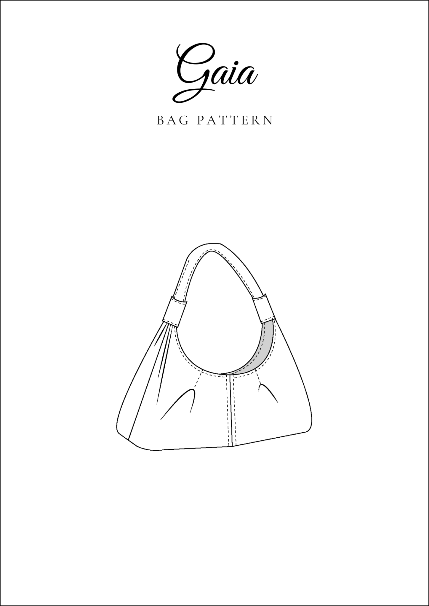 Slouchy Shoulder Bag PDF Sewing Pattern — Gaia — Chic Hobo Style — Friedlies