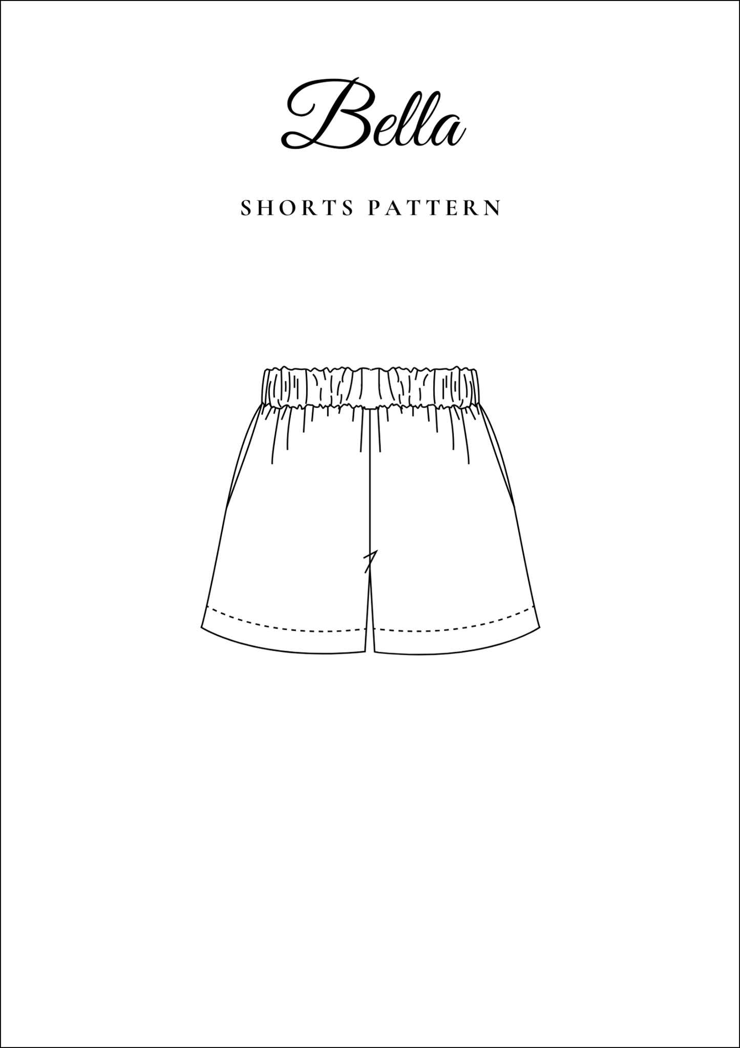 High Waisted Shorts PDF Sewing Pattern — Bella — Summer Style — Friedlies