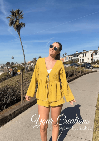 High Waisted Shorts PDF Sewing Pattern — Bella — Summer Style — Friedlies