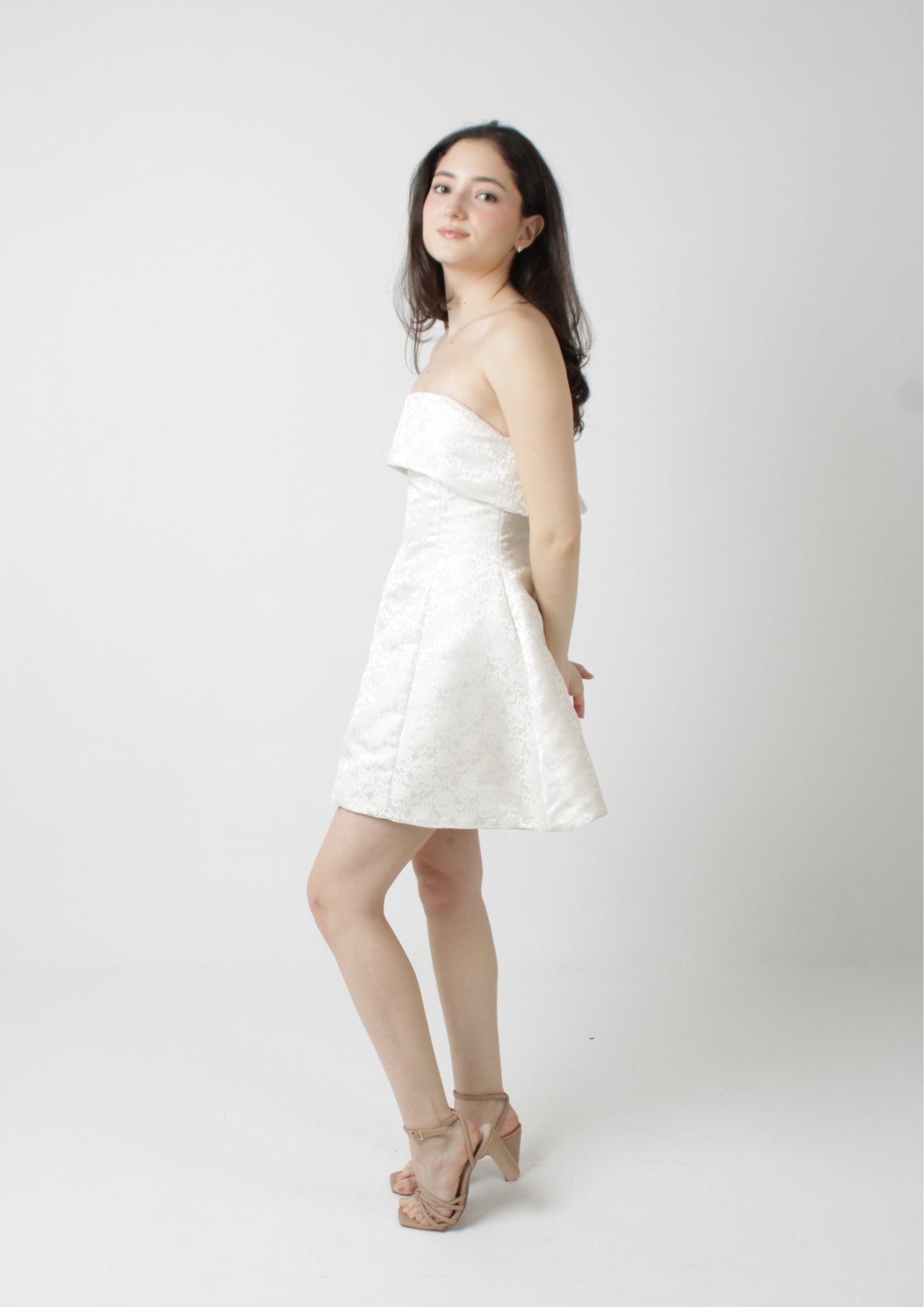 Hourglass Bandeau Strapless Mini Dress PDF Sewing Pattern — Lily — Friedlies