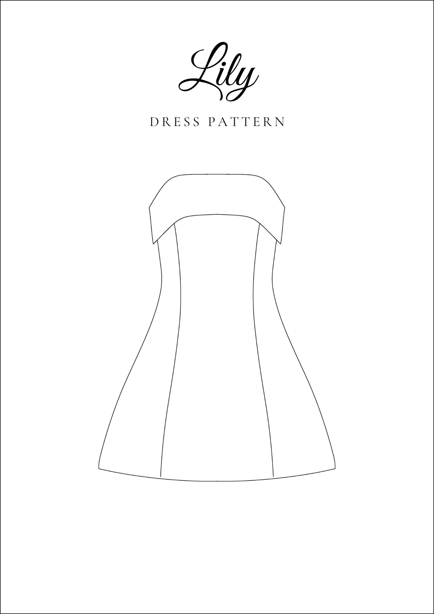 Hourglass Bandeau Strapless Mini Dress PDF Sewing Pattern — Lily — Friedlies