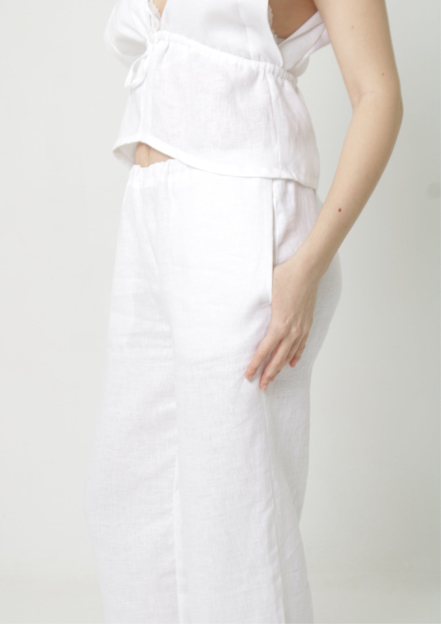 Wide Leg Linen Pants PDF Sewing Pattern — Millie — Relaxed Fit — Friedlies