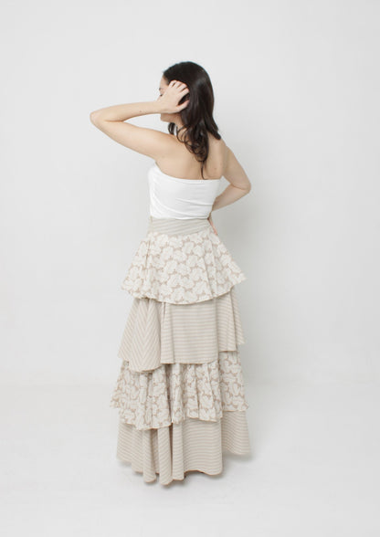 Layered Maxi Skirt PDF Sewing Pattern — Daphne — Boho Summer Style — Friedlies