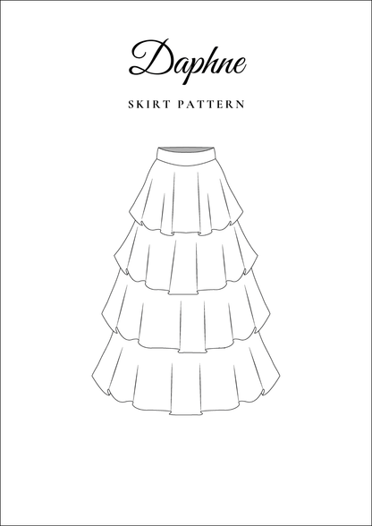Layered Maxi Skirt PDF Sewing Pattern — Daphne — Boho Summer Style — Friedlies