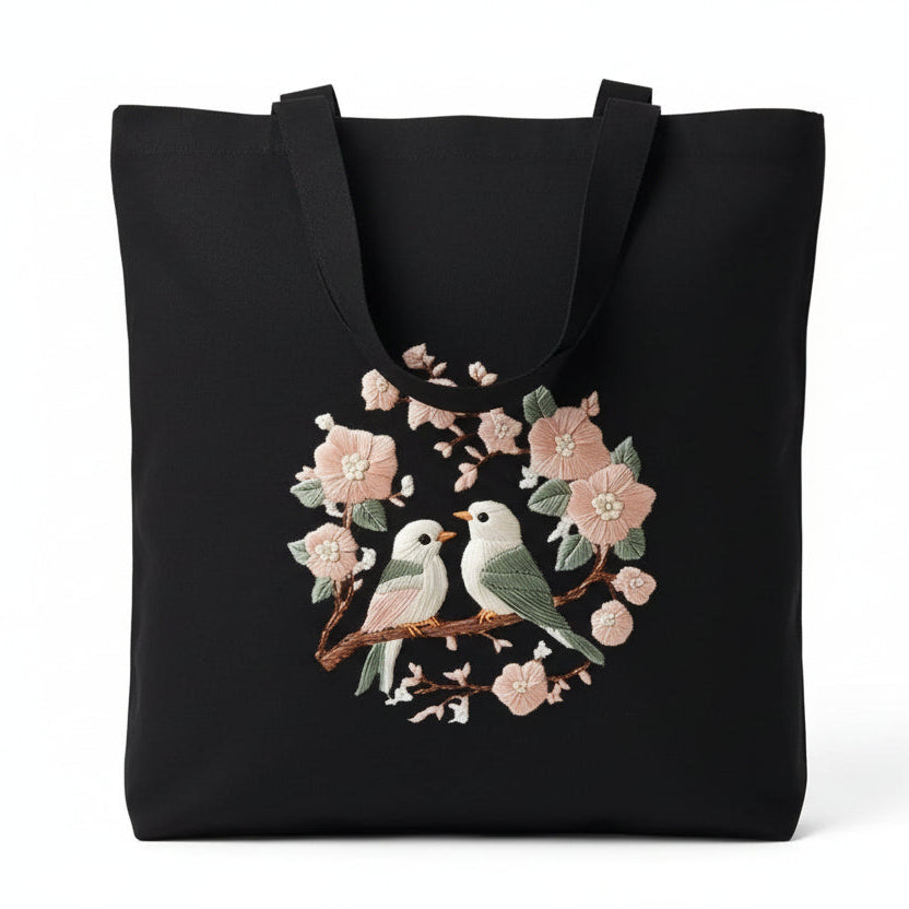 Pink birds Embroidery Bag Kit - Friedlies