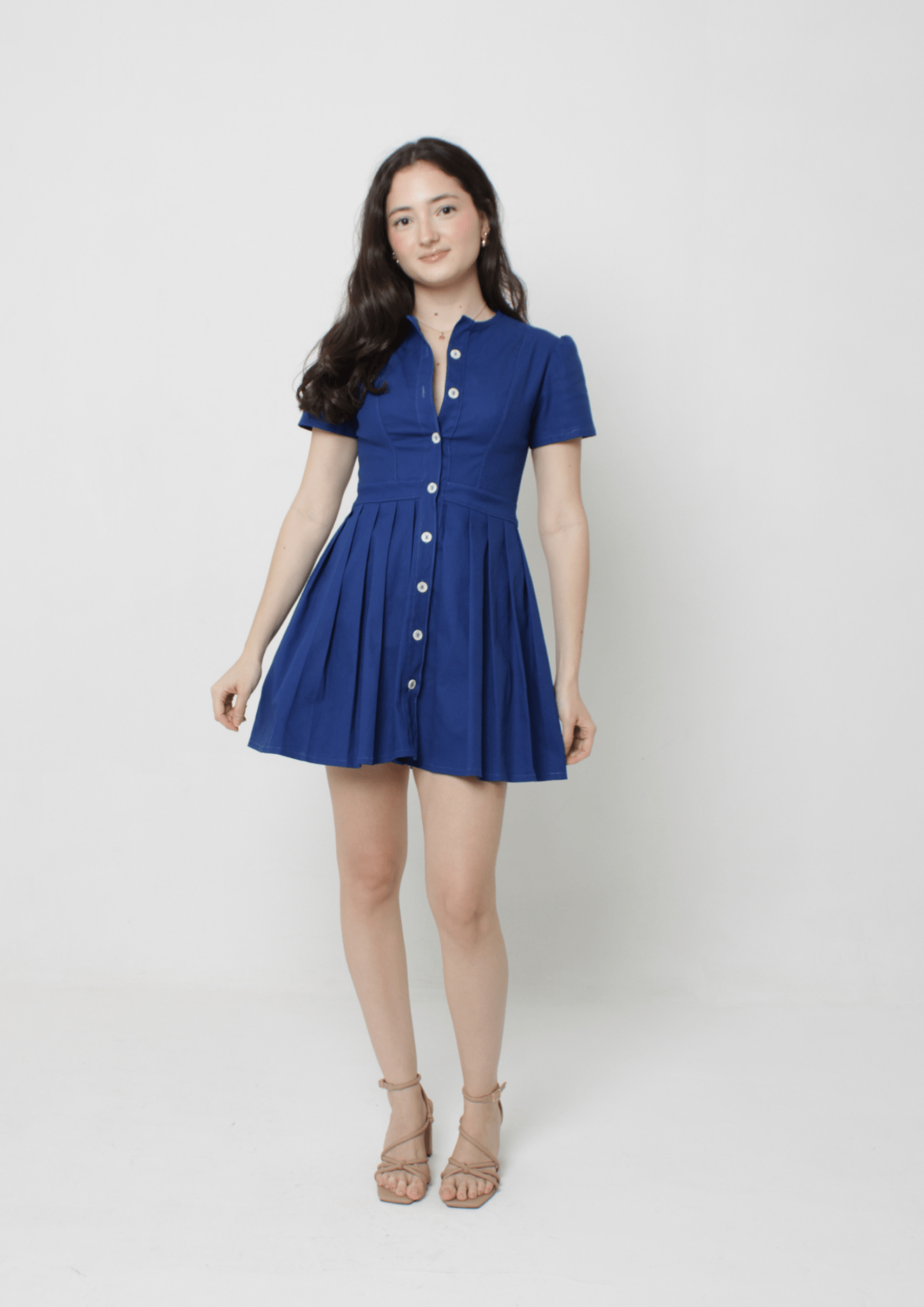 Pleated Midi Dress PDF Sewing Pattern — Francesca — Elegant Style — Friedlies