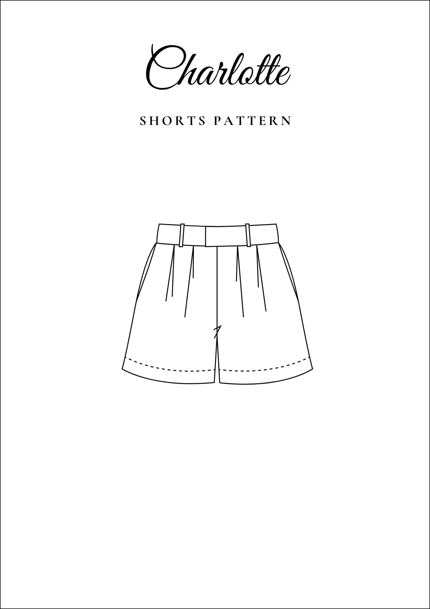 Pleated Shorts PDF Sewing Pattern — Charlotte — Summer Chic Style — Friedlies