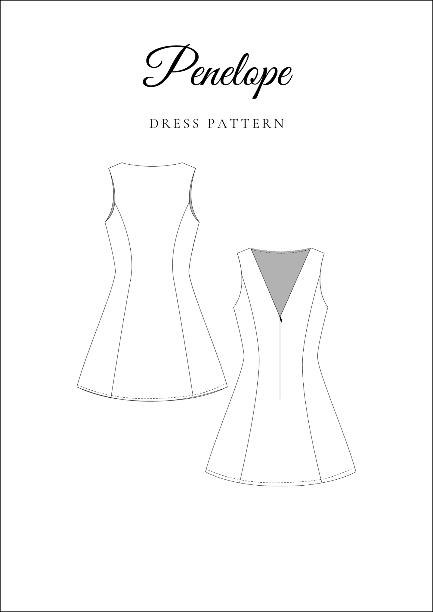 Easy Pocket Dress PDF Sewing Pattern — Penelope — Everyday Style — Friedlies