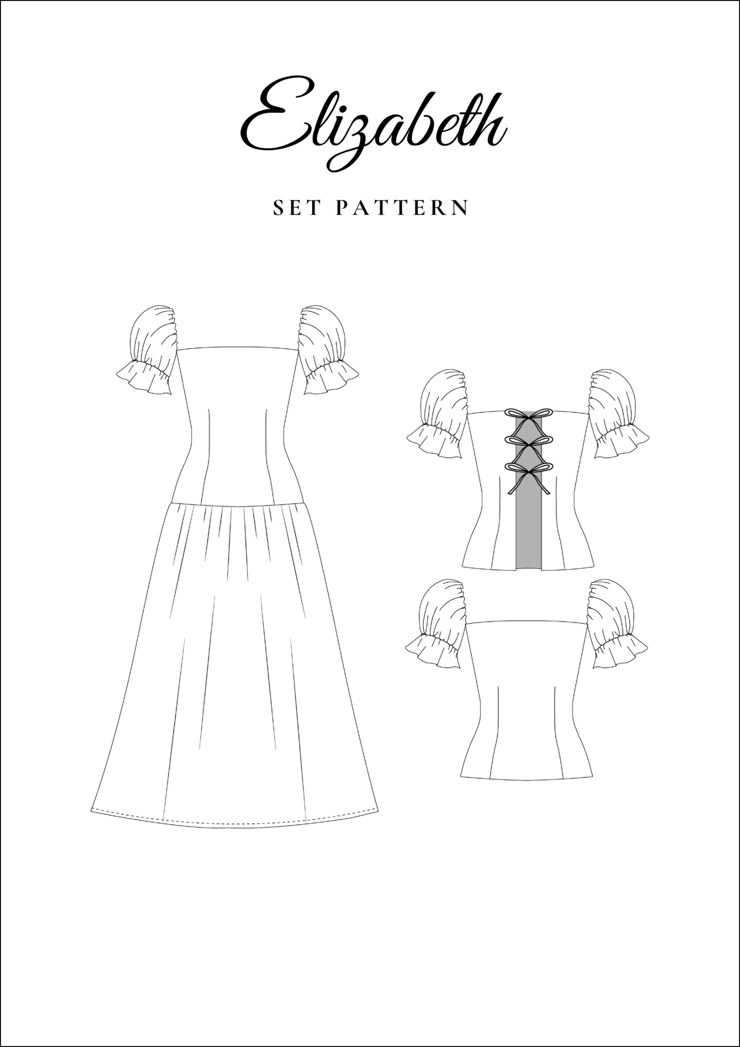 Princess Bow Dress & Top PDF Sewing Pattern — Elizabeth — Friedlies