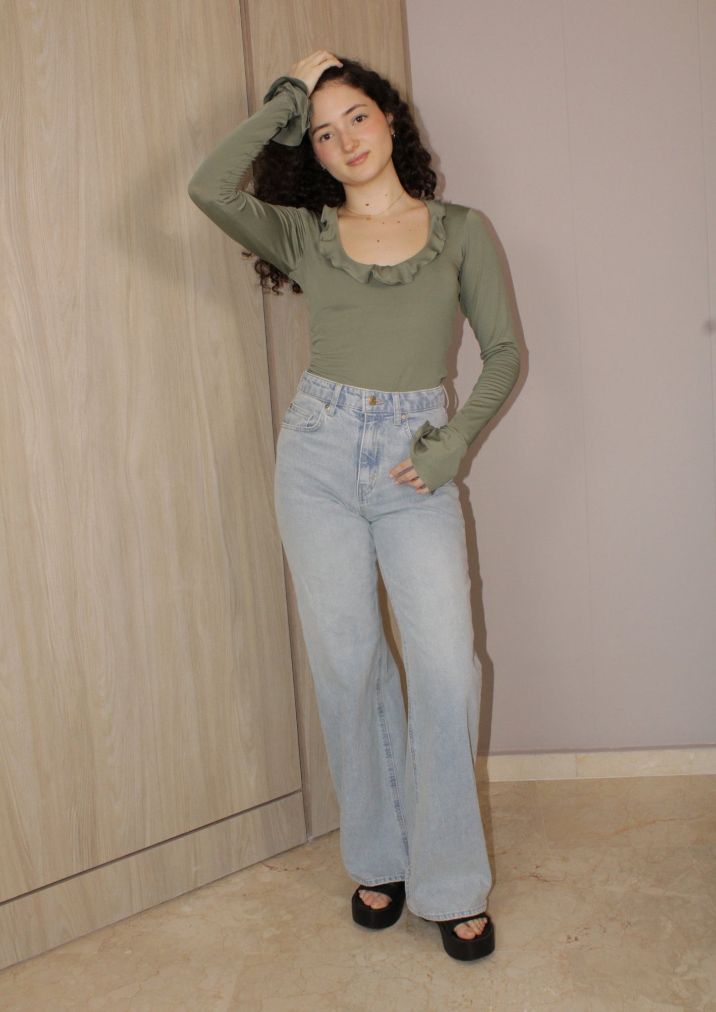 Ruffled Fitted Top PDF Sewing Pattern — Gabrielle — Tight-Fit Style — Friedlies