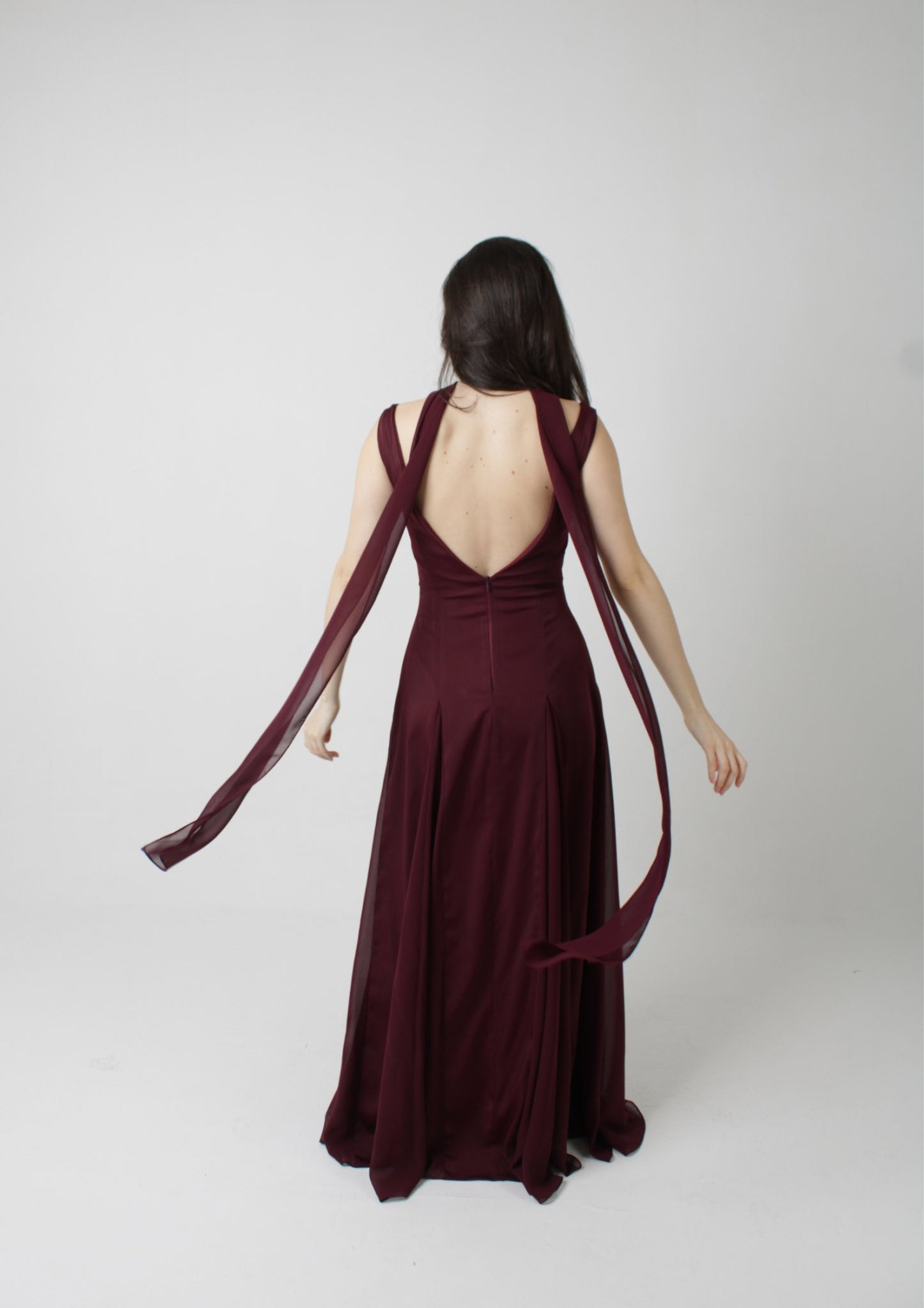 V-Neck Maxi Dress with Godet Skirt PDF Sewing Pattern — Alessandra — Friedlies