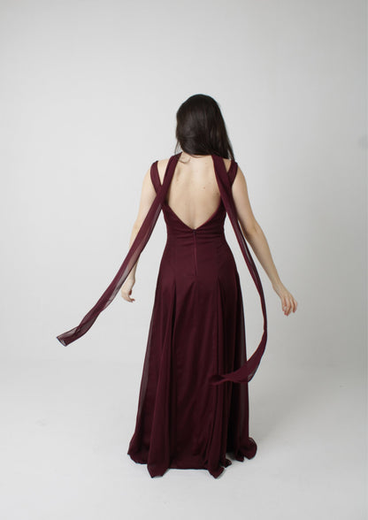 V-Neck Maxi Dress with Godet Skirt PDF Sewing Pattern — Alessandra — Friedlies