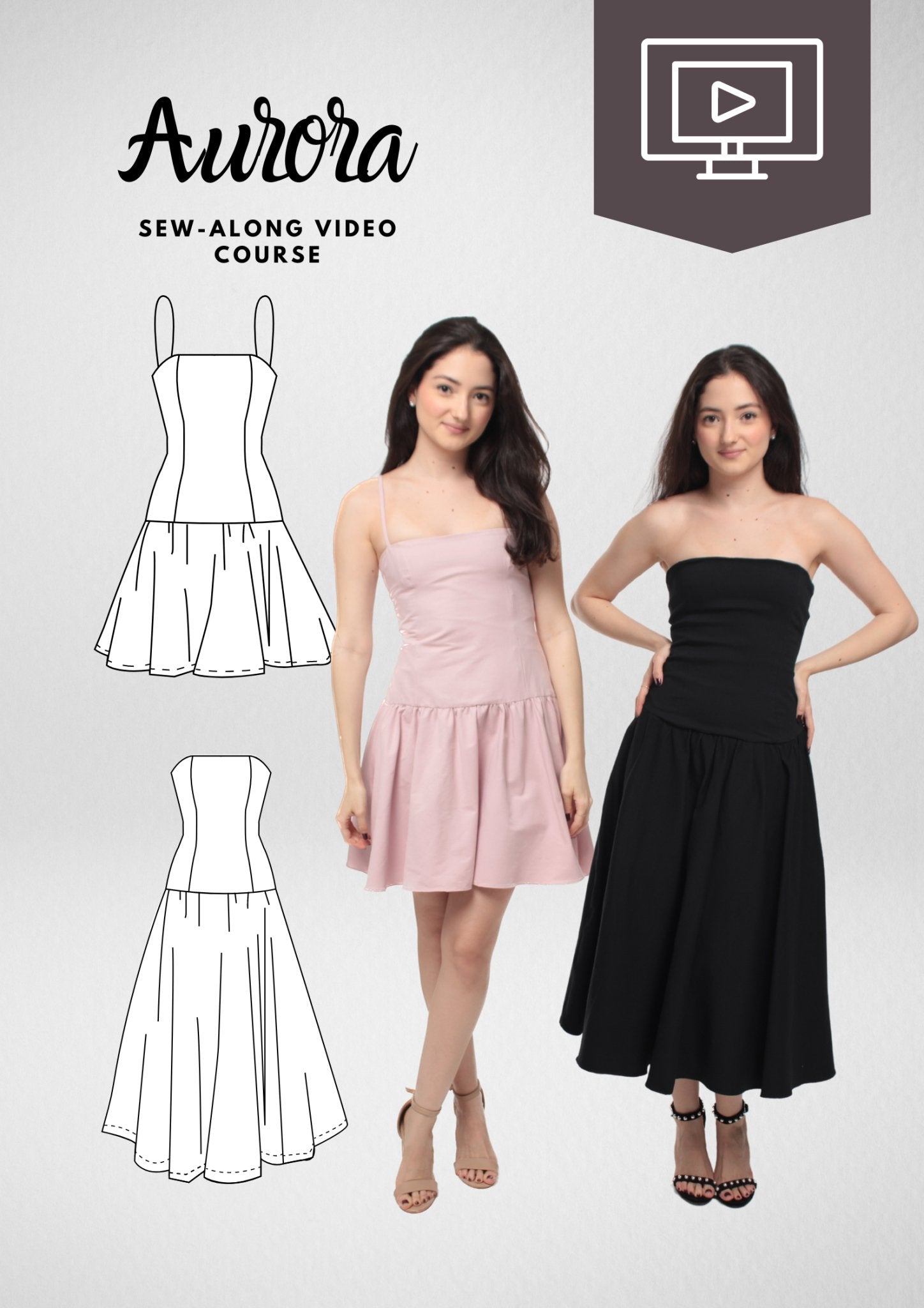 Learn to Sew a Maxi Dress — Aurora Sew Along Course + Pattern PDF — Friedlies