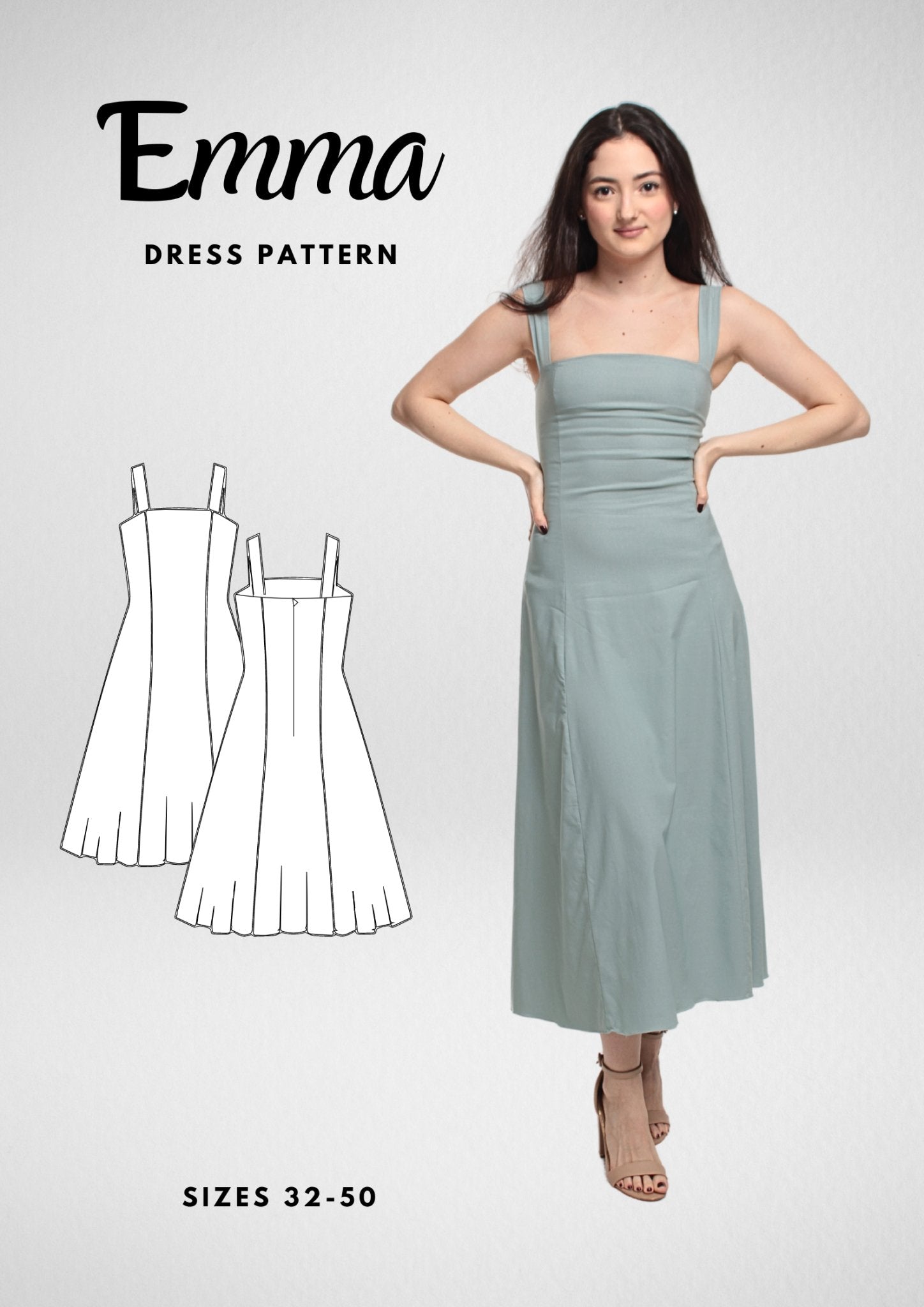 3 Dress PDF Sewing Patterns Bundle — Emma, Amelia & Mia — 3-for-2 Deal — Friedlies