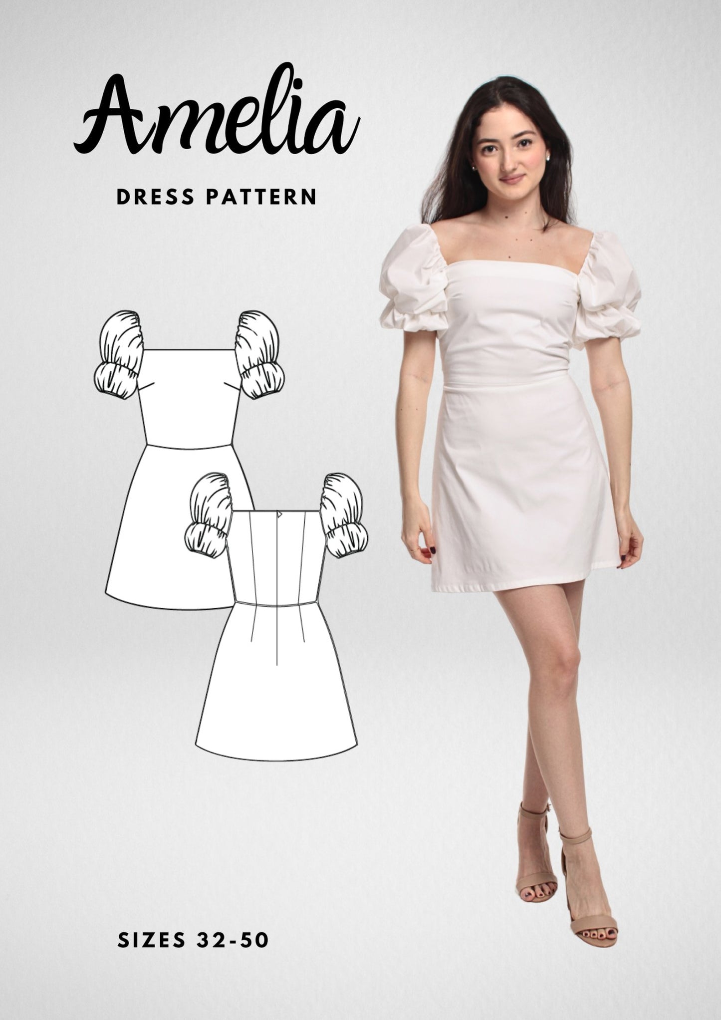 3 Dress PDF Sewing Patterns Bundle — Emma, Amelia & Mia — 3-for-2 Deal — Friedlies
