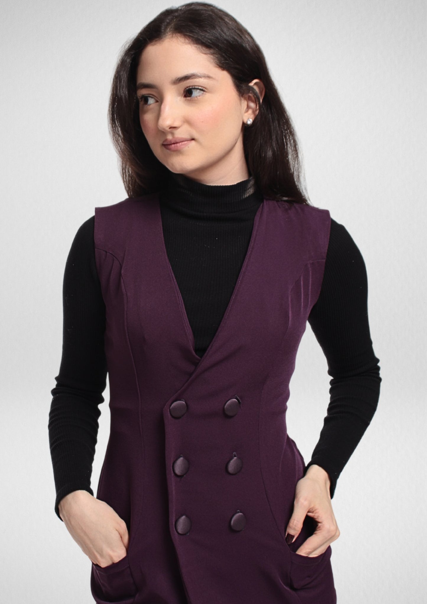 Button-Down Dress with Pockets PDF Sewing Pattern — Rose — Preppy Style — Friedlies