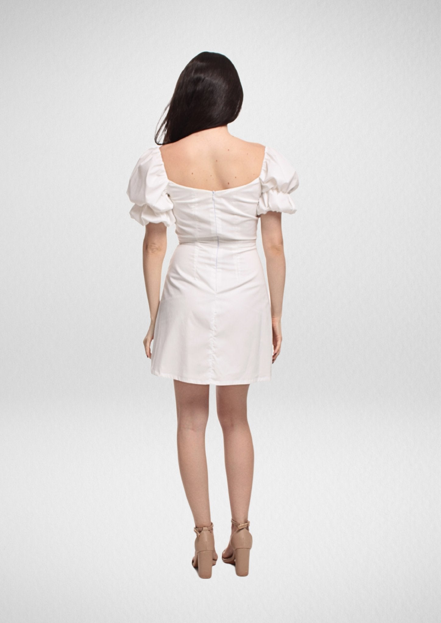 Puff Sleeve A-Line Dress PDF Sewing Pattern — Amelia — Romantic Style — Friedlies