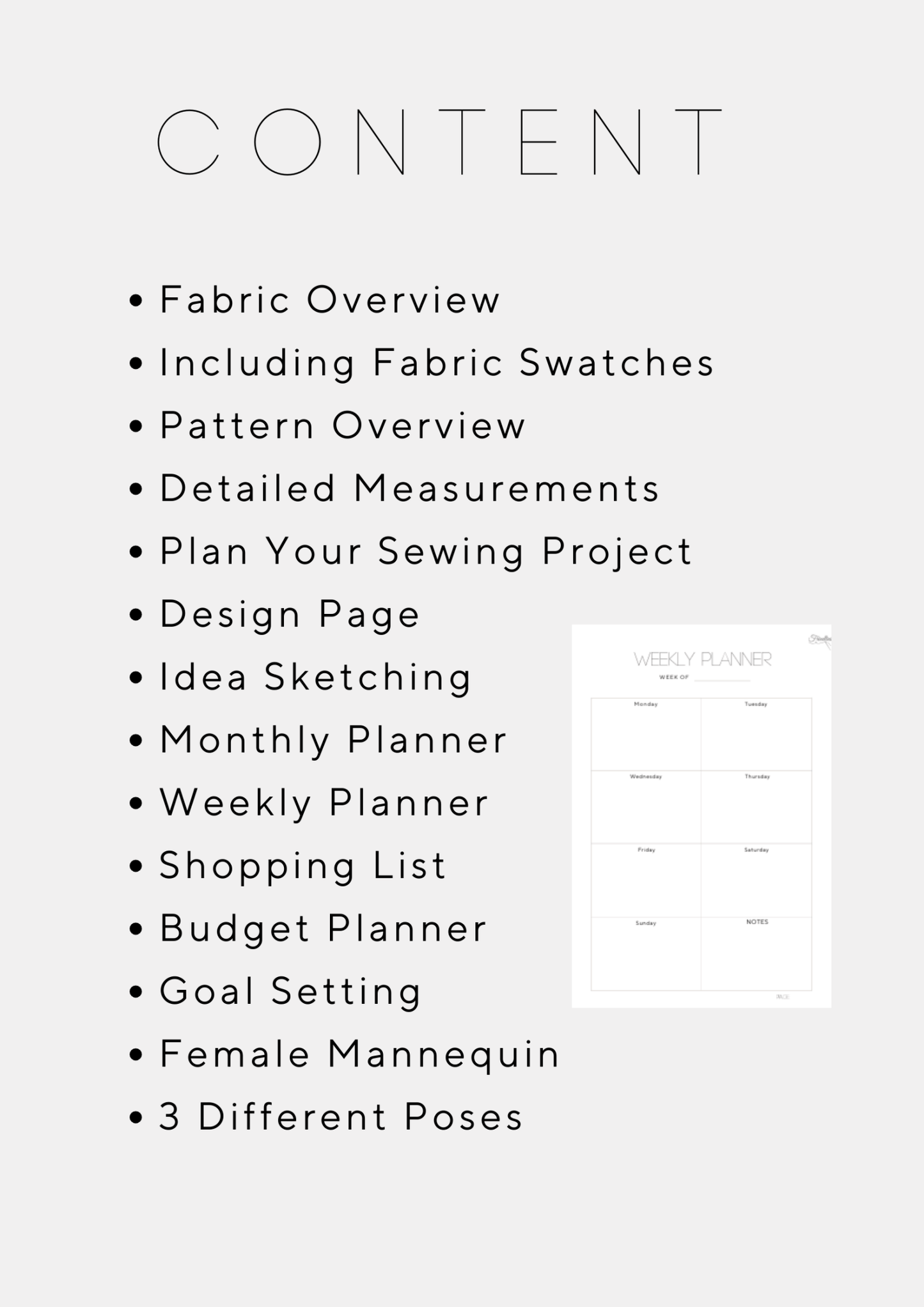 Printable Sewing Planner PDF — Organiser for Sewists & Students — Friedlies