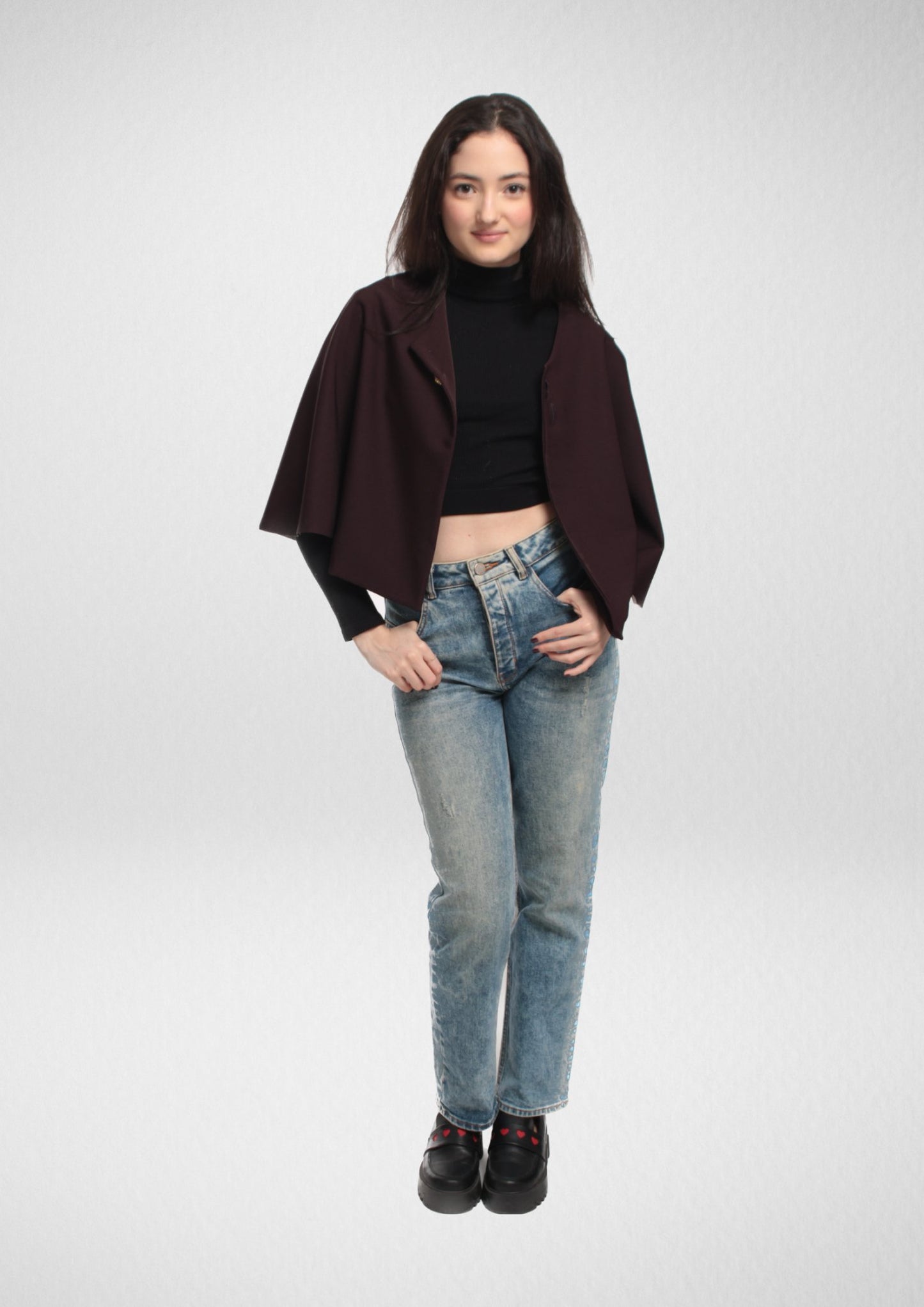 Button Front Cape PDF Sewing Pattern — Scarlett — Short Capelet — Friedlies